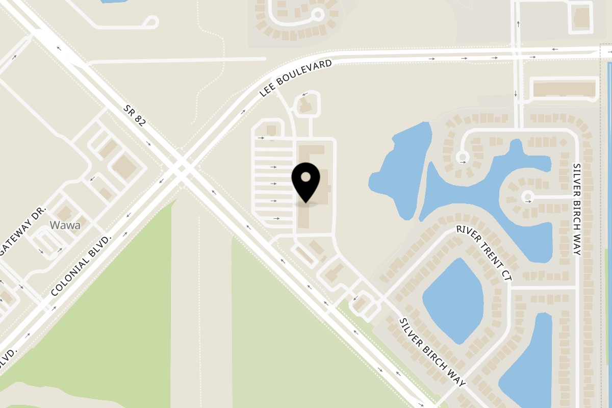 Map showing the location of Los Panes Bakery and Restaurant Lehigh Acres on 5781 Lee Blvd APT 305 in Lehigh Acres